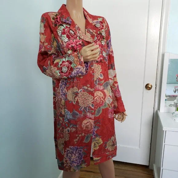 NWT JOHNNY WAS LA VIE FLEUR COAT. - Picture 8 of 17